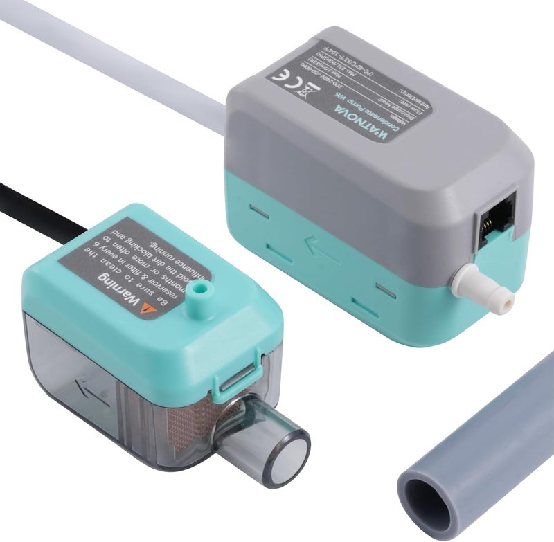 WATNOVA Mini Split HVAC Condensate Pump, 6GPH 100/240V, 33ft Lift, Ultra Quiet, Automatic AC Condensation Removal for HVAC, Central Air Fan Coil Units, Ice Makers, Dehumidifiers - Image 1